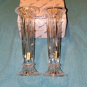 PRINCESS HOUSE SET OF CRYSTAL CANDLESTICKS #730